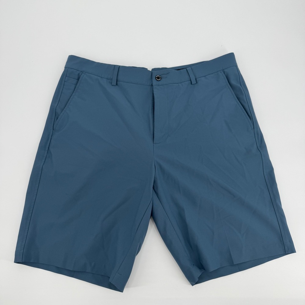 Dunning Golf Mens Blue Performance Stretch Flat Front Shorts DN801107 Size 34